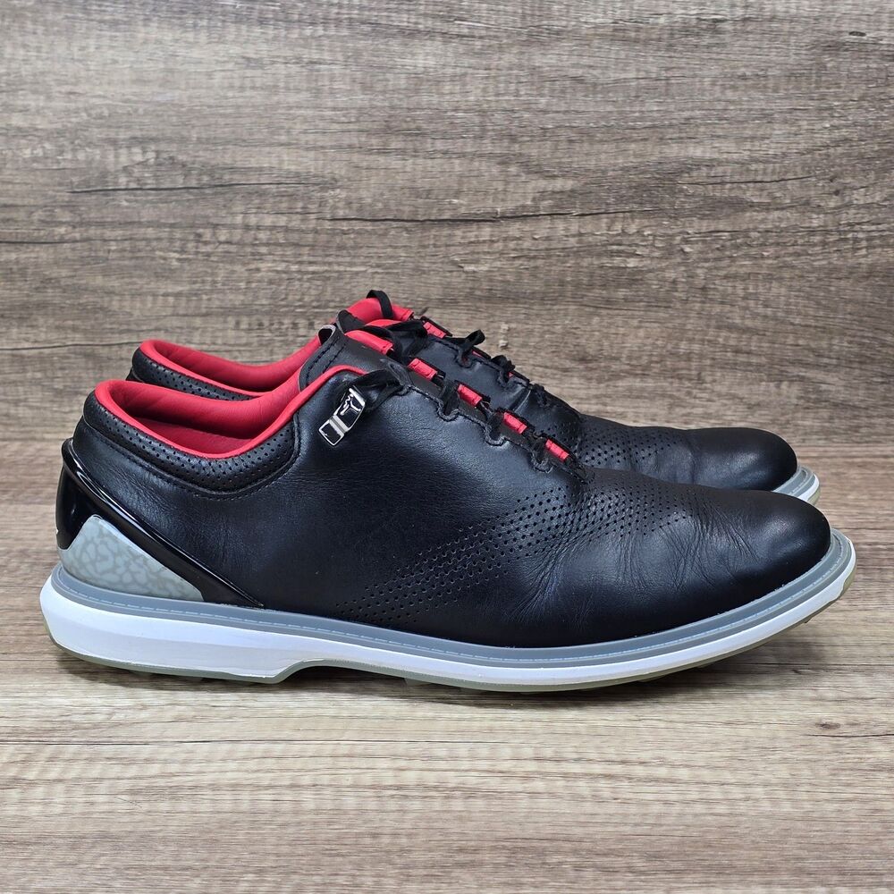 Nike Jordan ADG 4 Black Cement Men's Sz 10 Black Leather Golf Shoes (DM0103-015)